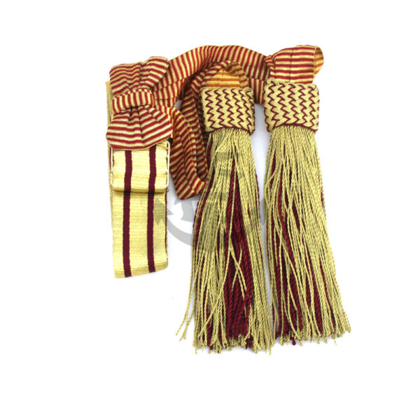 Military Waist Sash Gold Maroon