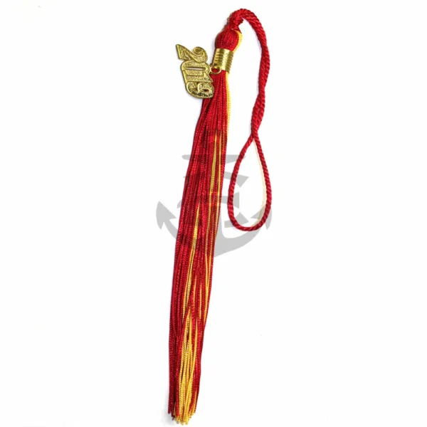 Graduation Yellow and Red Cap Tassel