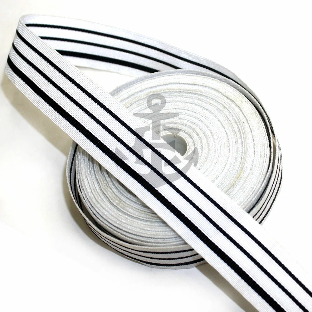 Military Silver Naval Braid Lace Black