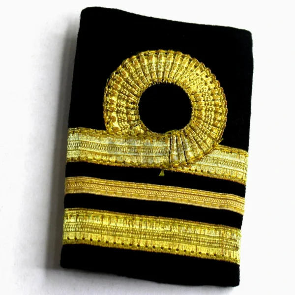 Wholesale Royal Gold Ring Epaulette Customized Merchant Slip on Epaulettes Shoulder Ranks in French Bullion Wire Braid