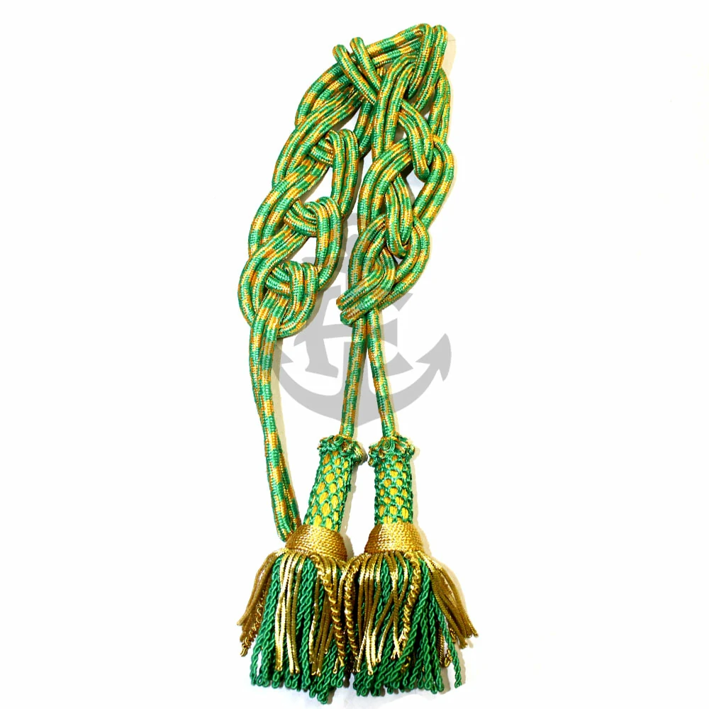 Cincture Green and Gold knot Tassel