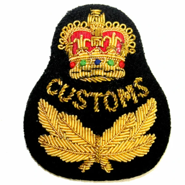 Customs Cap Bullion Badge
