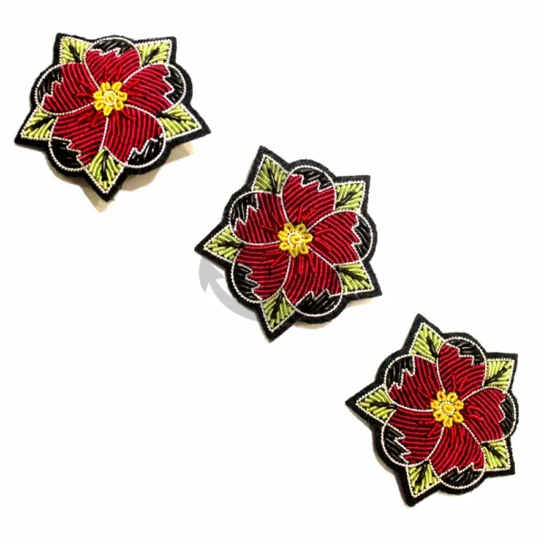 Flower hand embroidery bullion wire
