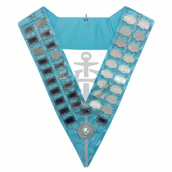 Masonic Regalia Craft Officers Collar with Double Metal Chain