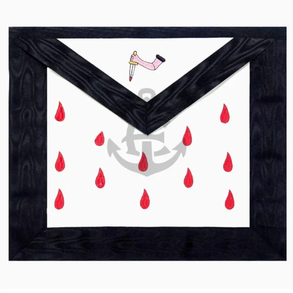 AASR 9TH DEGREE MASONIC LEATHER HAND EMBROIDERED