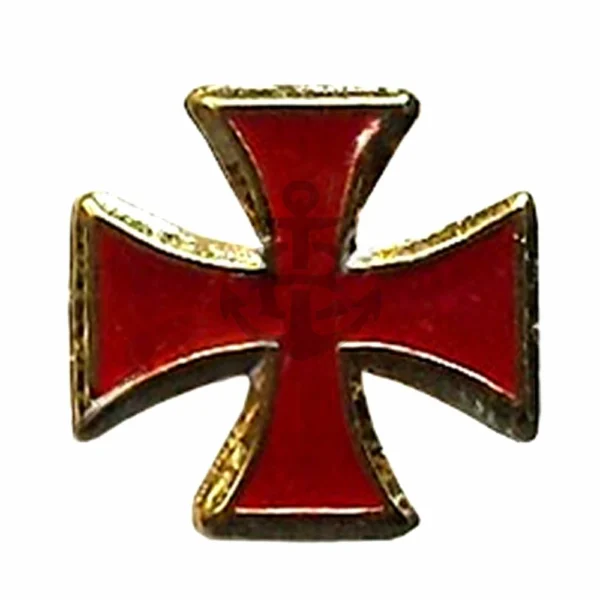 PIN GOLDEN TEMPLAR CROSS GILT JEWEL MASTER COLLAR