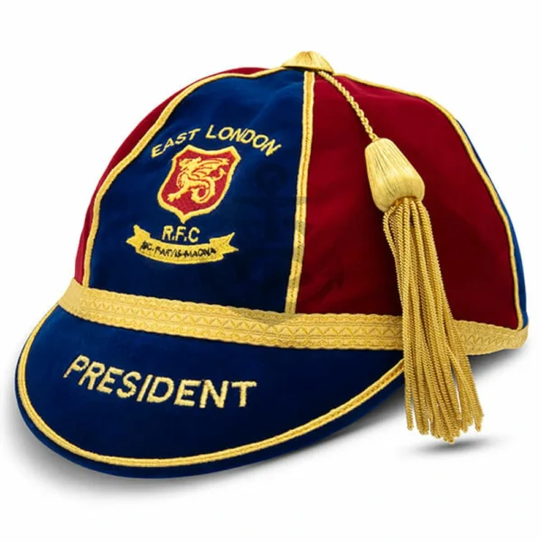 Custom Honour Cap Red Blue Gold Embroidery
