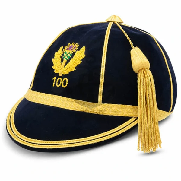 Honours Cap Black With Gold Trim