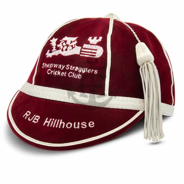 Honours Cap Dark Cerise With Silver Trim