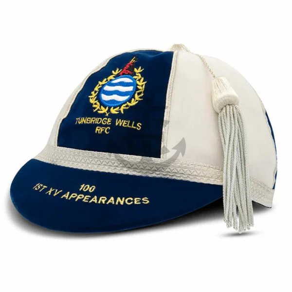 Premium Navy Blue Customizable Honor Caps Gold Tessel